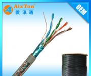 CAT5E SFTP OUTDOOR CABLE DOUBLE JACKET BARE COPPER CABLE 