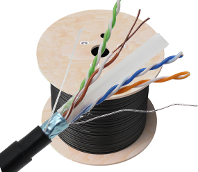 六类室外单屏蔽双层PVC护套网线