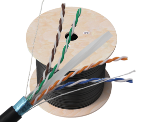 六类室外单屏蔽单护套过测试网线