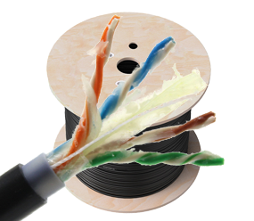 六类室外非屏蔽双护套充油网线