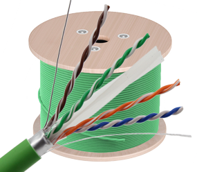 超六类单屏蔽低烟无卤网线