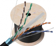 六类室外单屏蔽单护套过测试网线