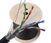 六类室外双屏蔽单护套过测试网线