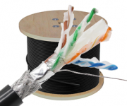 六类室外双屏蔽充油过测试网线