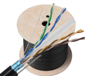 六类室外单屏蔽单护套自承式网线