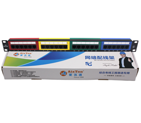 六类24口非屏蔽彩色配线架